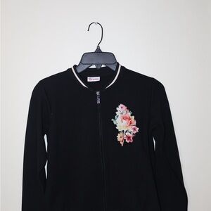 Russ Kids Black Jacket with Floral Design